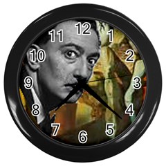 Dali s Whiskers Wall Clock (black) by Contest1720196