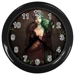 Lady In Red Wall Clock (black) by Contest1706914