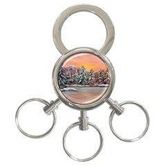  jane s Winter Sunset   By Ave Hurley Of Artrevu   3-ring Key Chain by ArtRave2