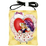Vintage Valentine Girl Shoulder Sling Bag