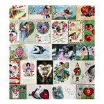Vintage Valentine Cards Shower Curtain 66  x 72  (Large)