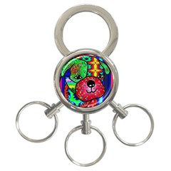 Pug 3-ring Key Chain by Siebenhuehner