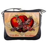 Vintage Valentine Hearts Messenger Bag
