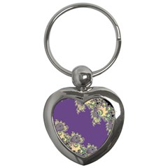 Purple Symbolic Fractal Key Chain (heart) by UROCKtheWorldDesign