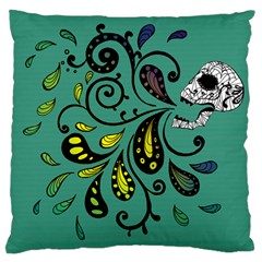 Skull Scream Large Cushion Case (single Sided)  by Contest1871380