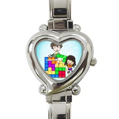 With You Life Just Fits Heart Italian Charm Watch  by CaterinaBassano