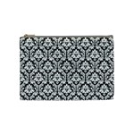 Black & White Damask Pattern Cosmetic Bag (Medium)