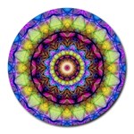 Rainbow Glass 8  Mouse Pad (Round)