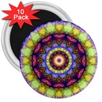Rainbow Glass 3  Button Magnet (10 pack)