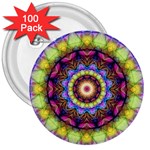 Rainbow Glass 3  Button (100 pack)