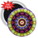 Rainbow Glass 3  Button Magnet (100 pack)