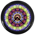 Rainbow Glass Wall Clock (Black)