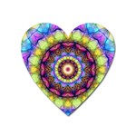 Rainbow Glass Magnet (Heart)