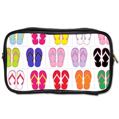 Flip Flop Collage Travel Toiletry Bag (two Sides) by StuffOrSomething