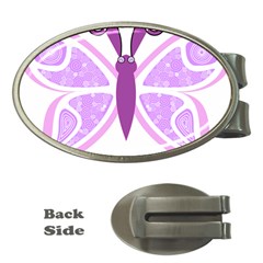Whimsical Awareness Butterfly Money Clip (oval) by FunWithFibro
