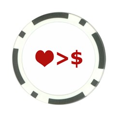 Love Is More Than Money Poker Chip by dflcprints