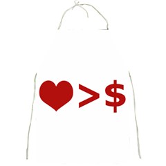 Love Is More Than Money Apron by dflcprints