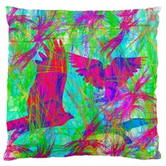 Birds In Flight Large Flano Cushion Case (two Sides) by icarusismartdesigns