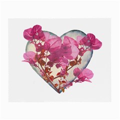 Heart Shaped With Flowers Digital Collage Glasses Cloth (small) by dflcprints