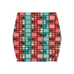 Red And Green Squares Bodycon Skirt by LalyLauraFLM