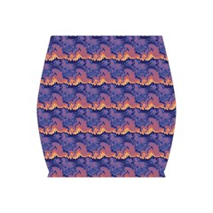 Pink Blue Waves Pattern Bodycon Skirt by LalyLauraFLM
