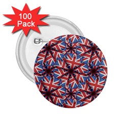 Heart Shaped England Flag Pattern Design 2 25  Button (100 Pack) by dflcprints