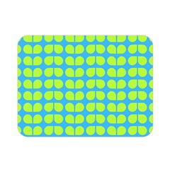 Blue Lime Leaf Pattern Double Sided Flano Blanket (mini) by creativemom