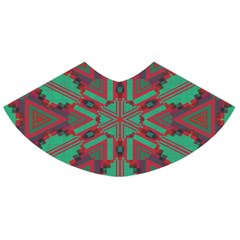 Green Tribal Star Skater Skirt by LalyLauraFLM