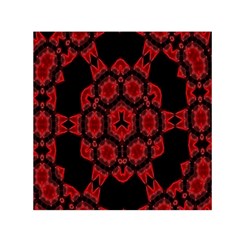 Red Alaun Crystal Mandala Small Satin Scarf (square) by lucia