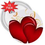 love 3  Button (10 pack)