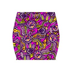 Purple Tribal Abstract Fish Bodycon Skirts by KirstenStarFashion