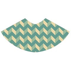 Modern Retro Chevron Patchwork Pattern Skater Skirts by GardenOfOphir