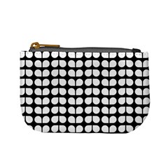 Black And White Leaf Pattern Mini Coin Purses by creativemom