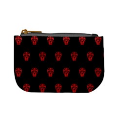 Skull Pattern Red Mini Coin Purses by MoreColorsinLife