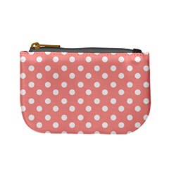 Coral And White Polka Dots Mini Coin Purses by creativemom