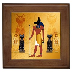Anubis, Ancient Egyptian God Of The Dead Rituals  Framed Tiles by FantasyWorld7
