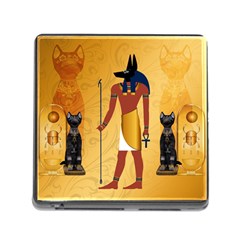 Anubis, Ancient Egyptian God Of The Dead Rituals  Memory Card Reader (square) by FantasyWorld7