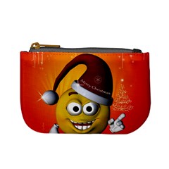 Cute Funny Christmas Smiley With Christmas Tree Mini Coin Purses by FantasyWorld7