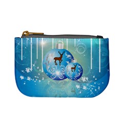 Wonderful Christmas Ball With Reindeer And Snowflakes Mini Coin Purses by FantasyWorld7