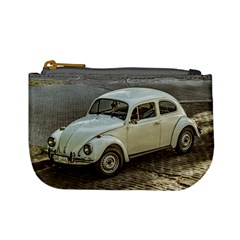 Classic Beetle Car Parked On Street Mini Coin Purses by dflcprints