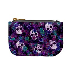 Flowers And Skulls Coin Change Purse by Ellador