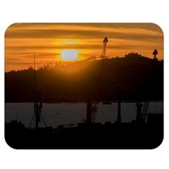 Aerial View Sunset Scene Of Montevideo Uruguay Double Sided Flano Blanket (medium)  by dflcprints