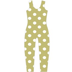 Lime Green Polka Dots Onepiece Catsuits by GardenOfOphir