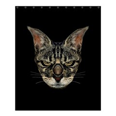 Angry Cyborg Cat Shower Curtain 60  X 72  (medium)  by dflcprints