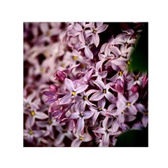 Purple Lilacs Small Satin Scarf (square)  by trendistuff
