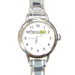 logo_med Round Italian Charm Watch Front