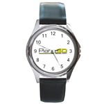 Logo Med Round Metal Watch Front