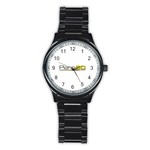 Logo Med Stainless Steel Round Watch Front