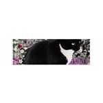 Freckles In Flowers Ii, Black White Tux Cat Satin Scarf (Oblong)