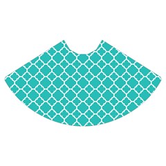 Turquoise Quatrefoil Pattern Mini Flare Skirt by Zandiepants